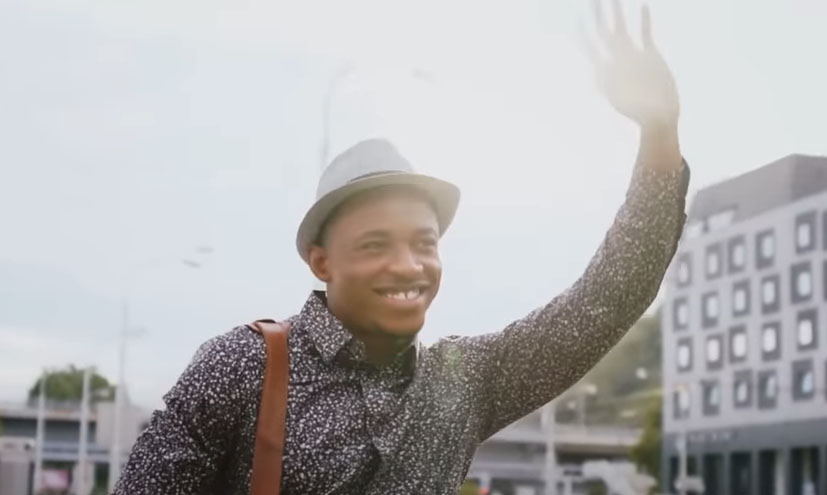 happy man waving after taking drug addiction treatment